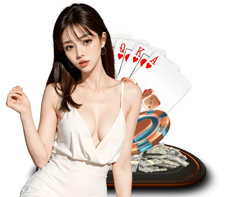 Bàn chơi Baccarat với các lá bài và cửa cược Player, Banker, Tie